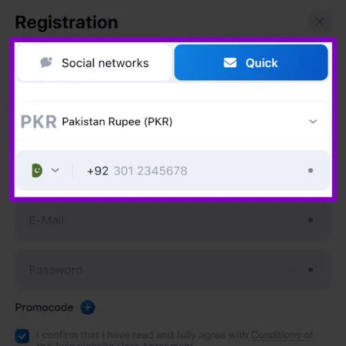 Provide personal information